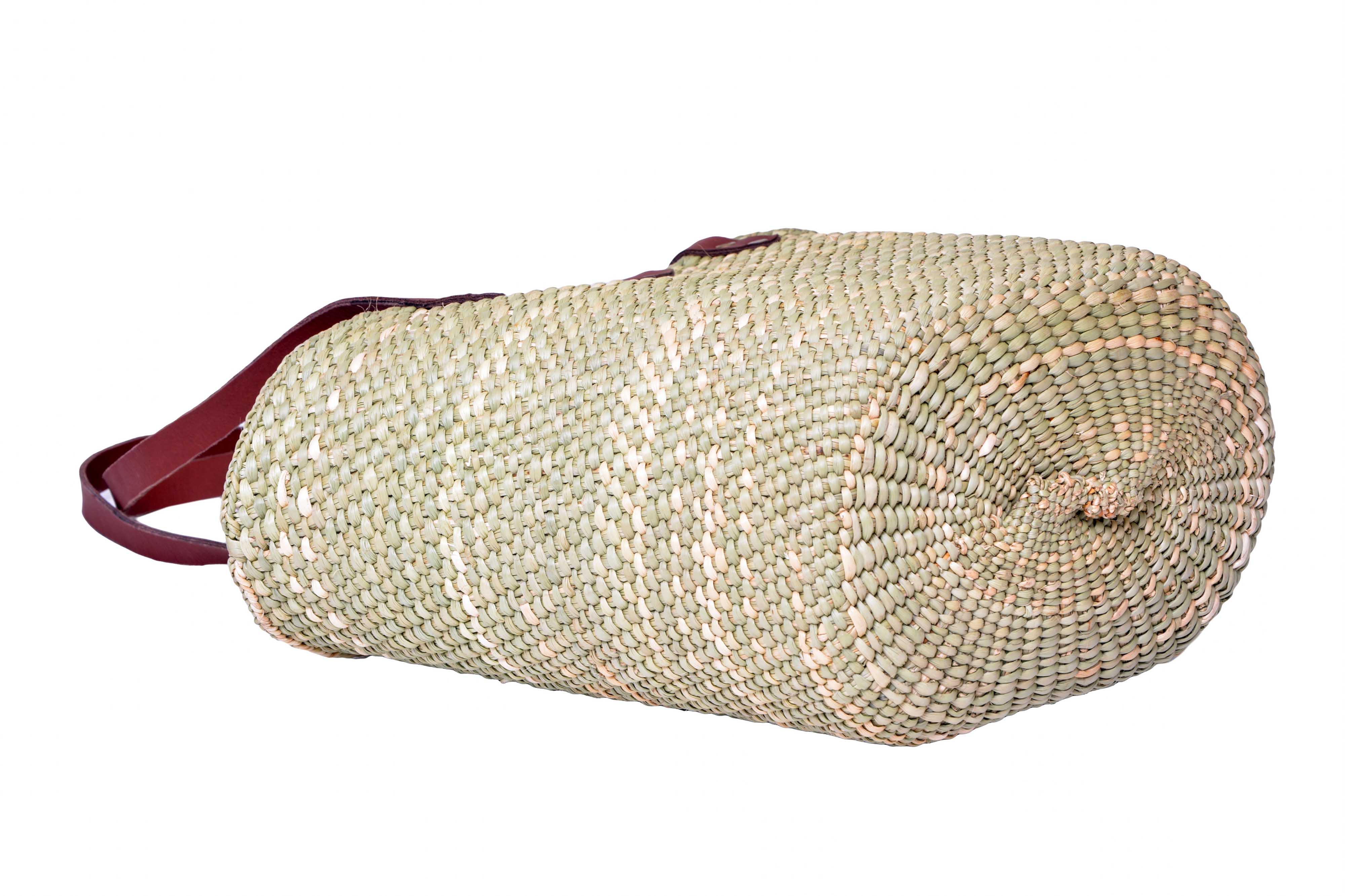 KITEZO Plain Everyday Use Handmade African Basket:Perfect for Vacations and Beach Travel