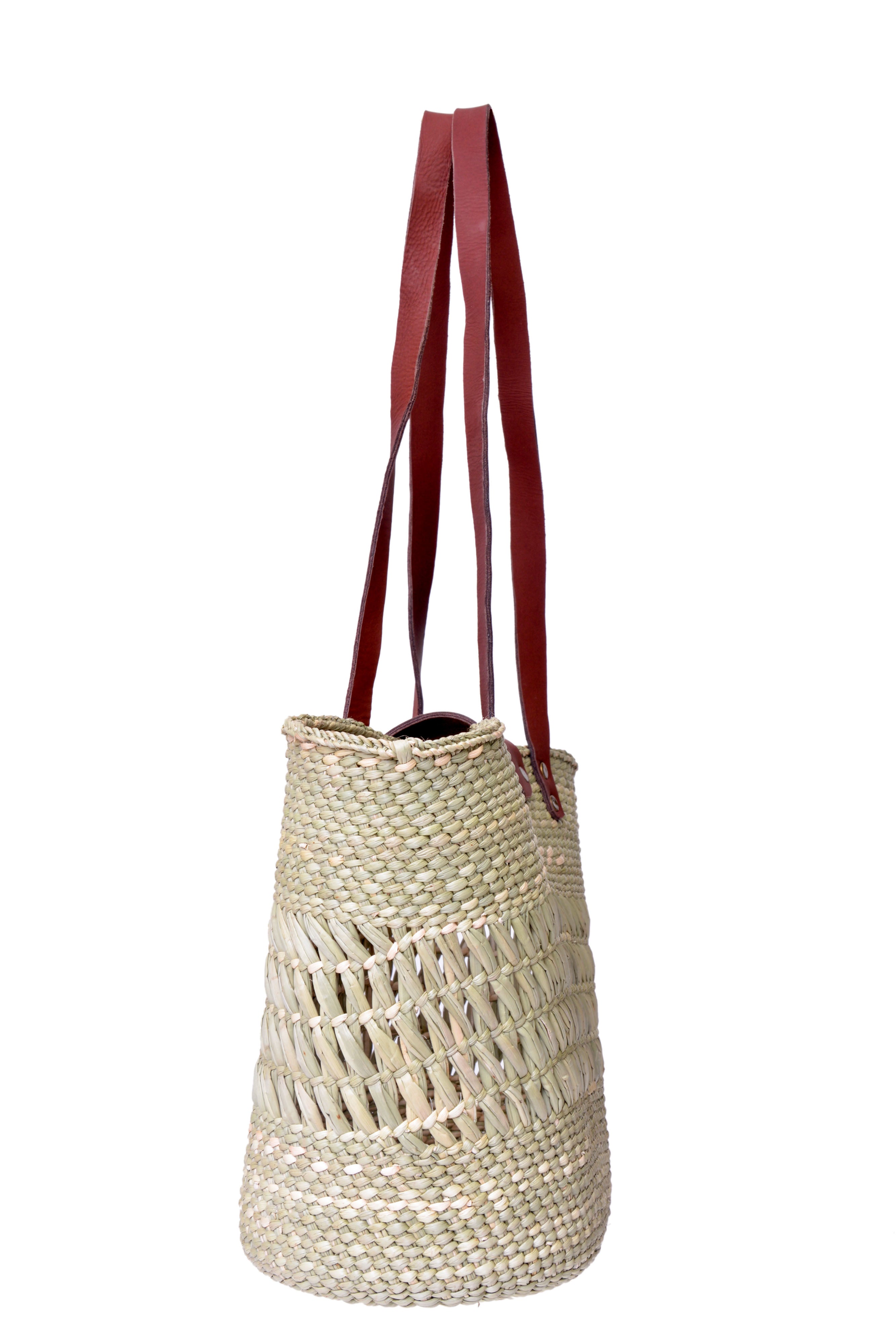 Kagege Open Side Everyday Use Handmade African Basket:Perfect for Vacations and Beach Travel