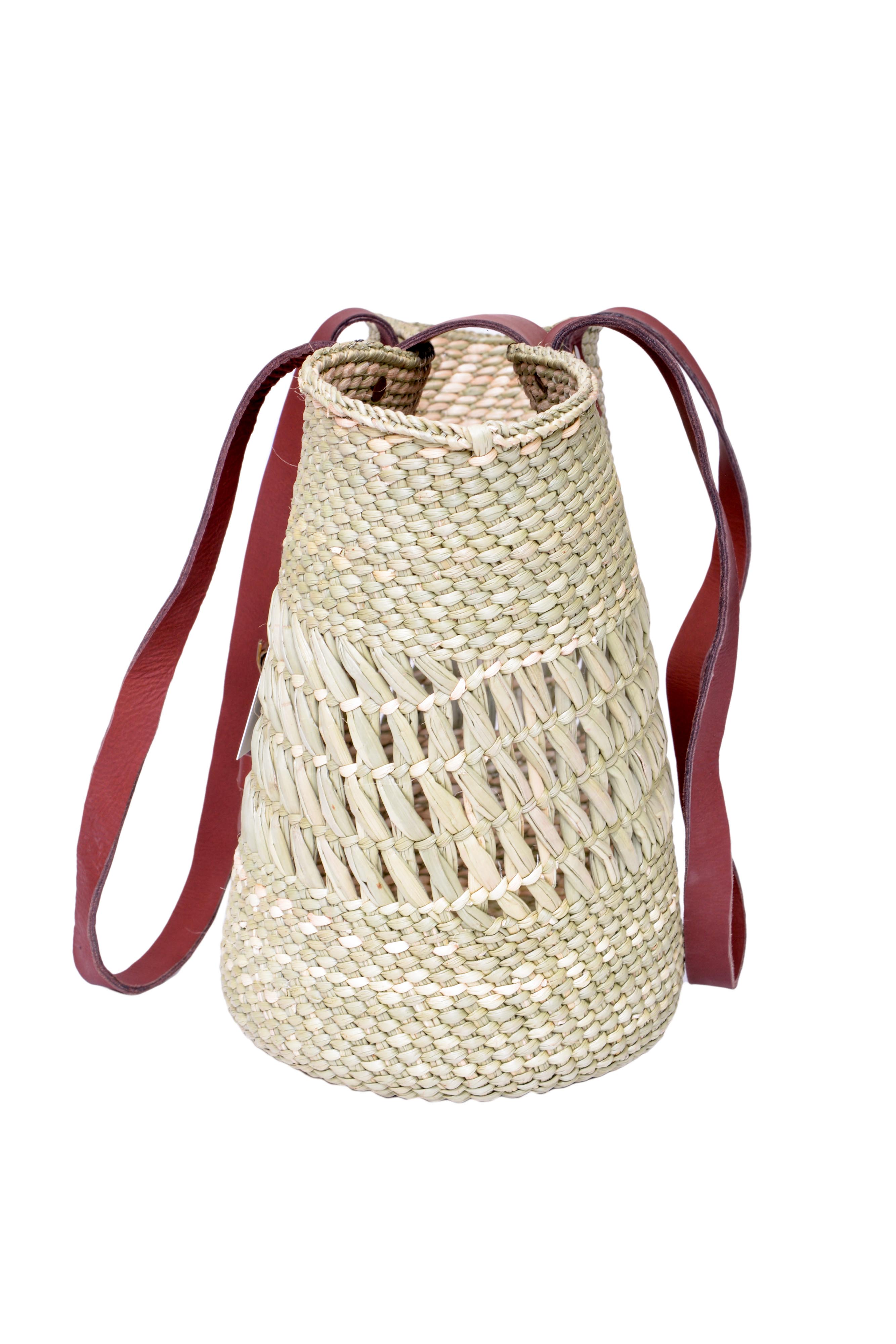 Kagege Open Side Everyday Use Handmade African Basket:Perfect for Vacations and Beach Travel