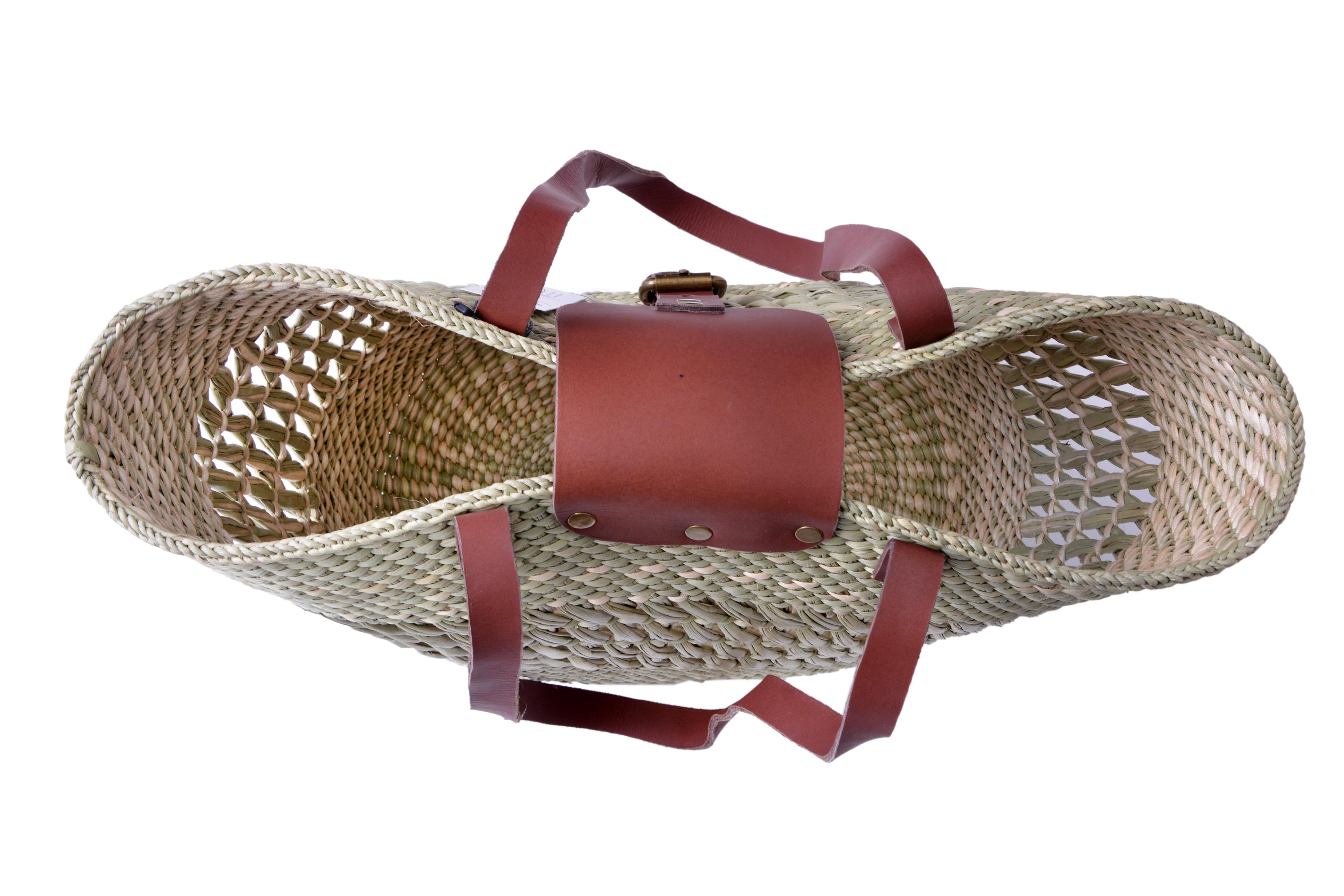 Kagege Open Side Everyday Use Handmade African Basket:Perfect for Vacations and Beach Travel